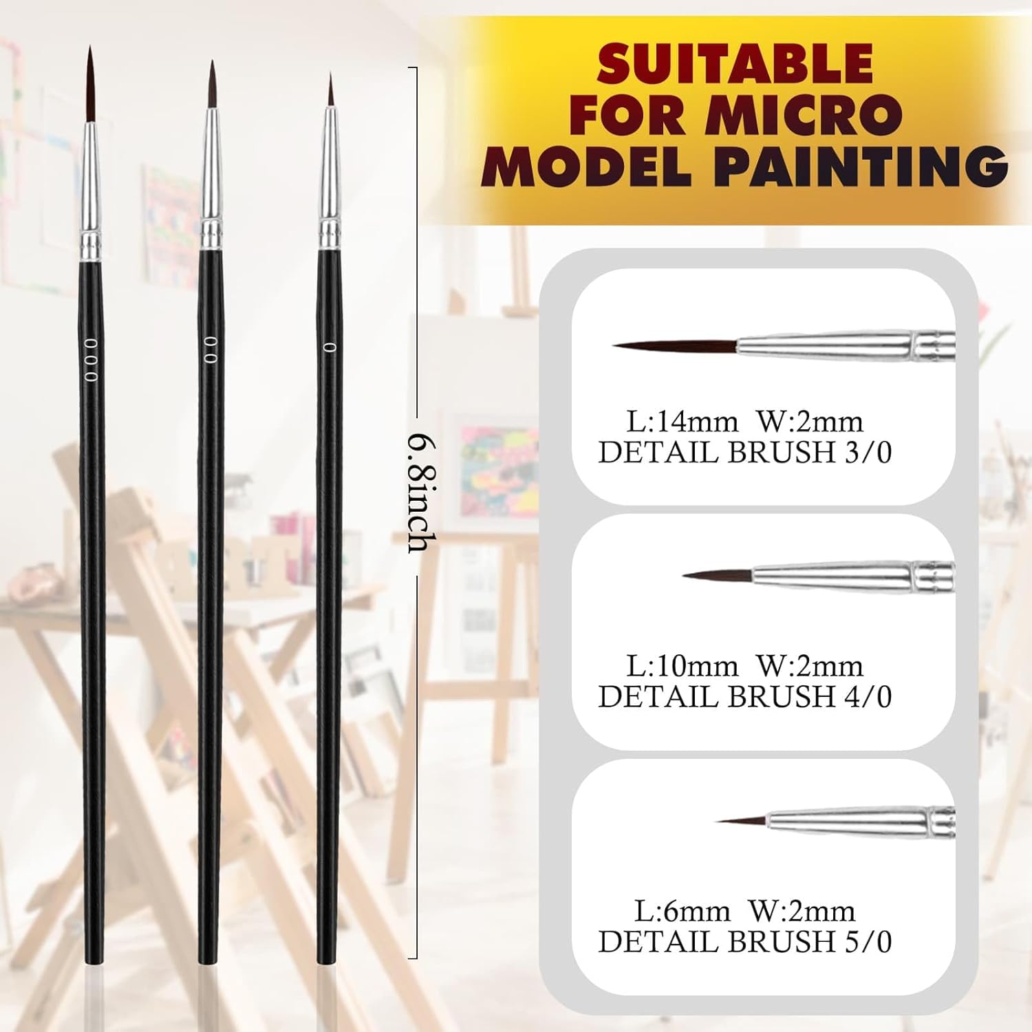 30 Pcs Fine Detail Paint Brush - огляд і ціна Detailing Brush Set