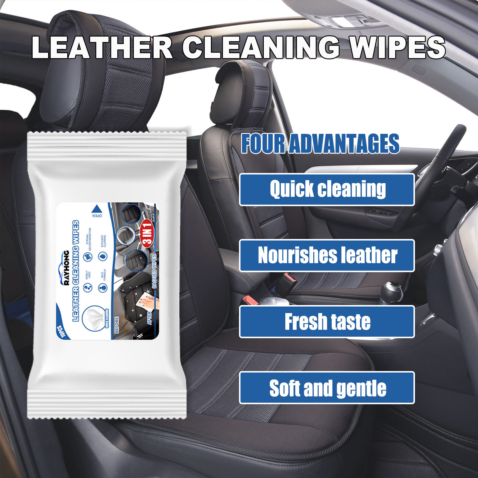Car Leather Cleaning Wipes, Se - огляд і ціна Dirt Brush Interior