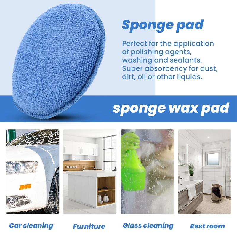 5Inch Microfiber Wax Applicato - огляд і ціна Wax Applicator Pad