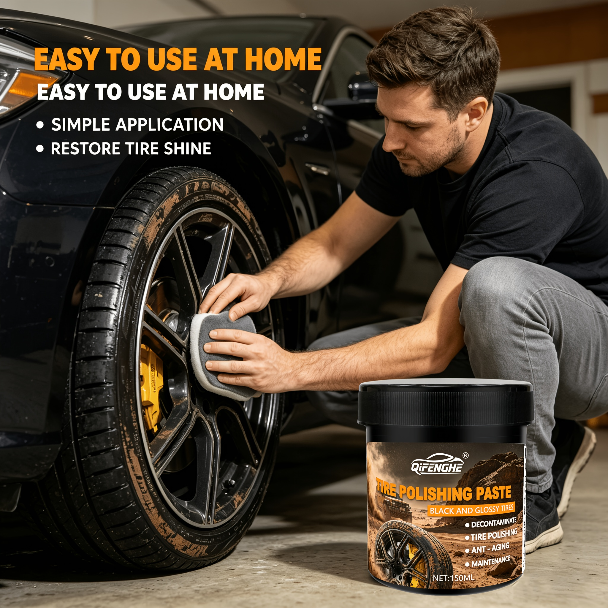 Car Tire Polish Paste Kit - Hi - огляд і ціна Wax Applicator Pad