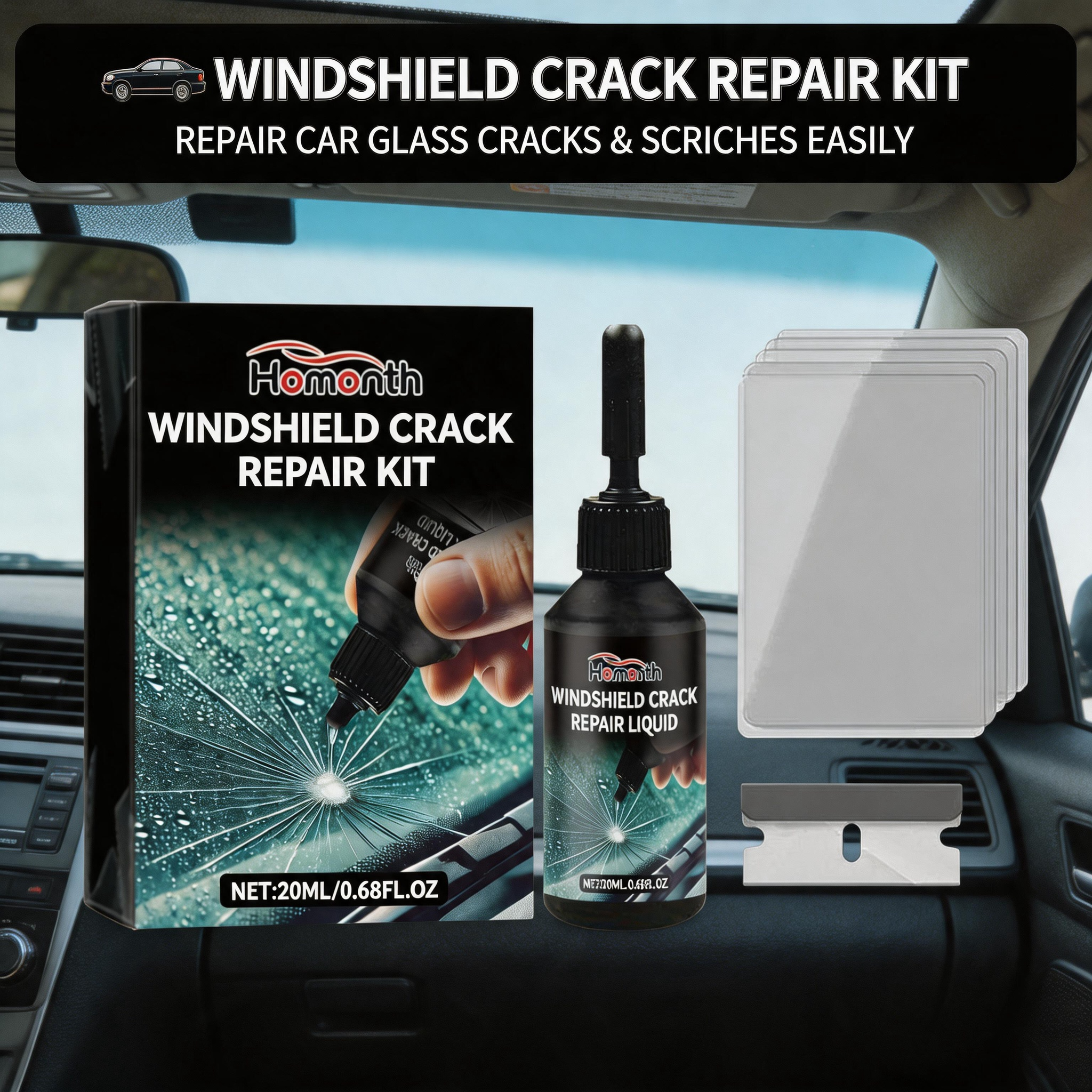 Car Glass Care Kit, Profession - огляд і ціна Glass Cleaner Streak