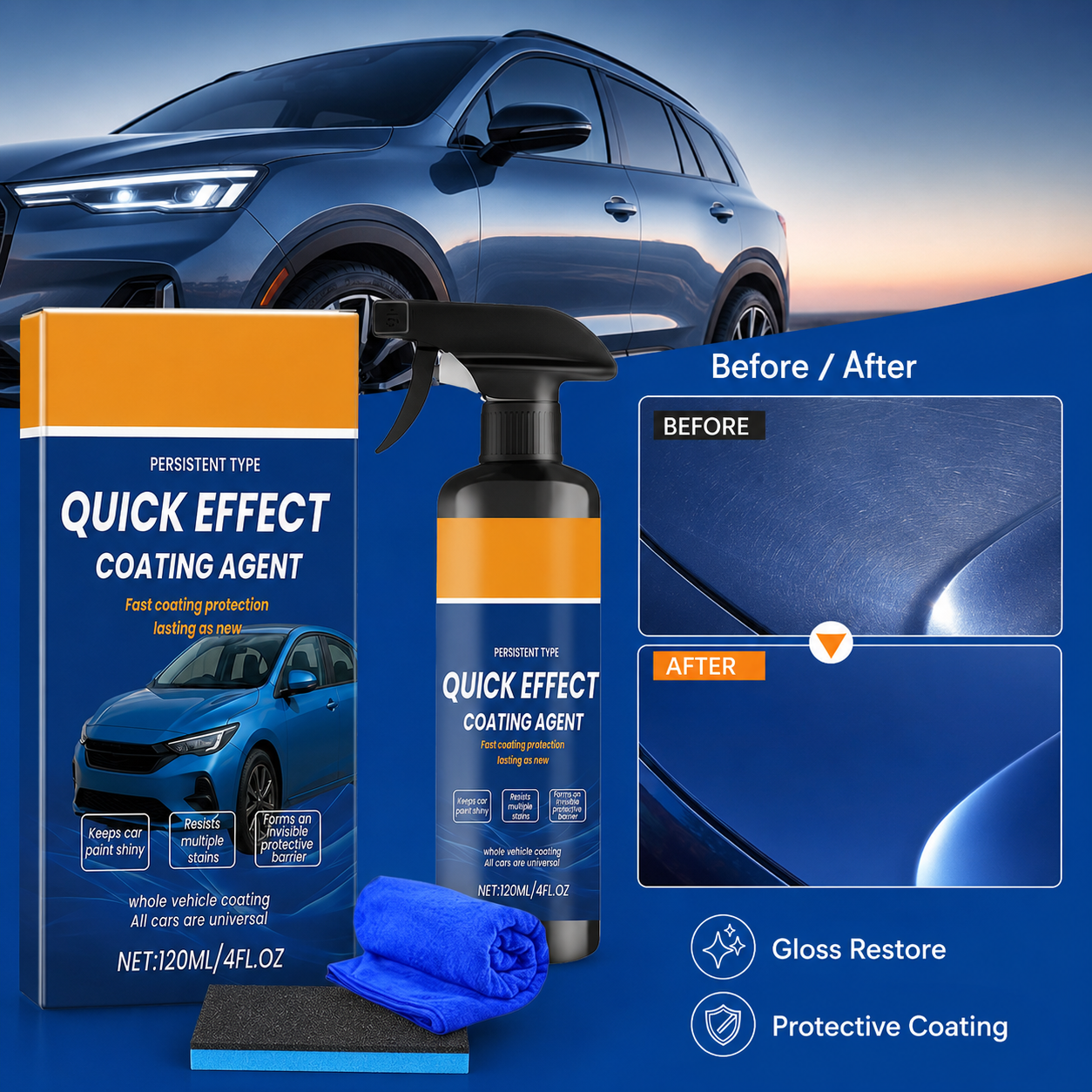 Car Coating Spray Quick Effect - огляд і ціна Car Wax Ceramic Coating
