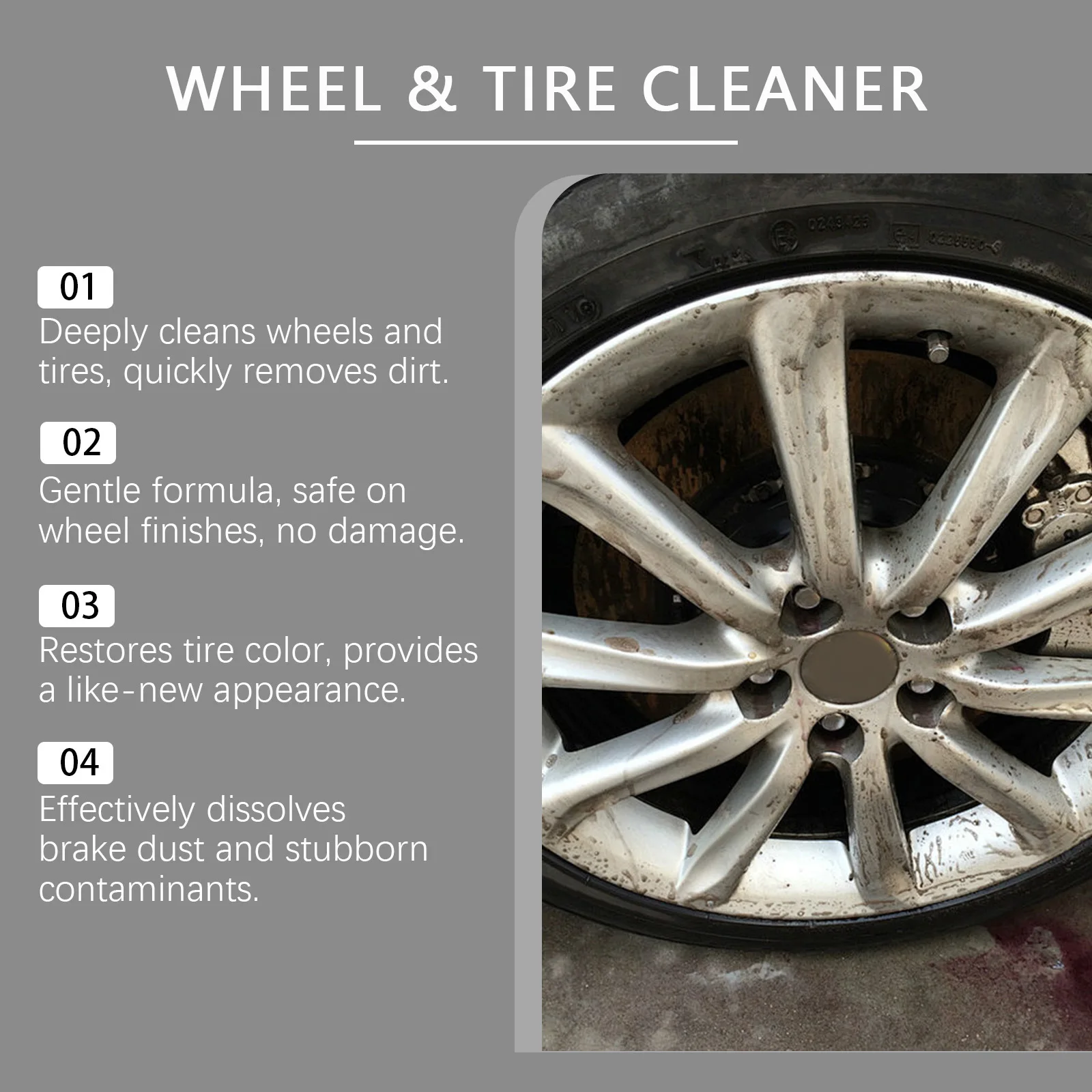 Professional Wheel Tire Cleane - огляд і ціна Wheel Cleaner Alloy