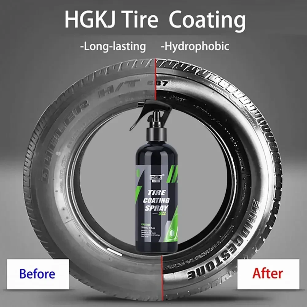 HGKJ S22 Car Tire Gloss Spray, - огляд і ціна Tire Shine Spray Sealant