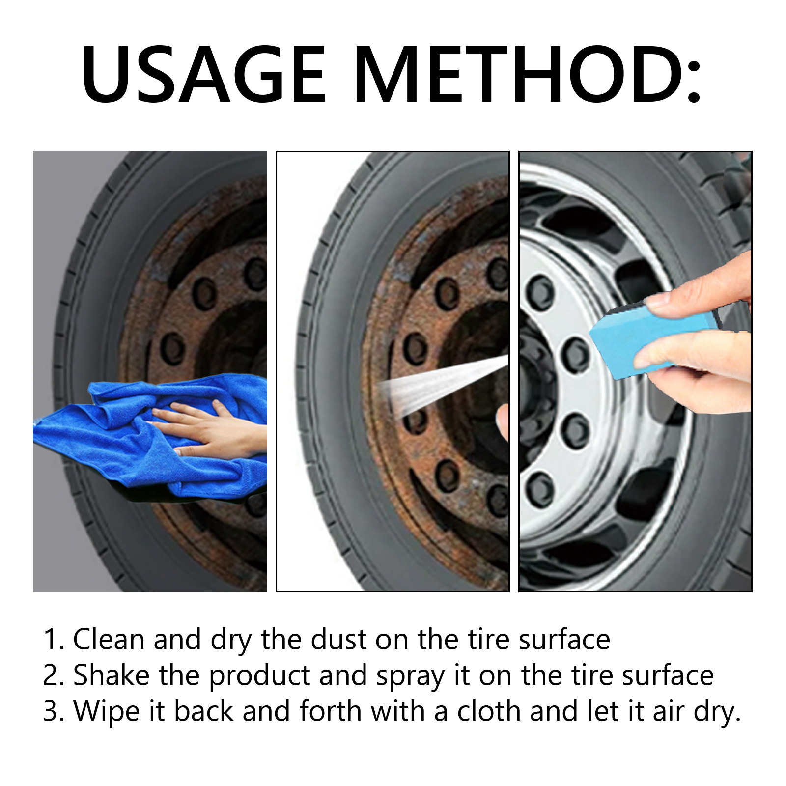 Car Tire Shine Coating Spray C - огляд і ціна Tire Shine Spray Sealant